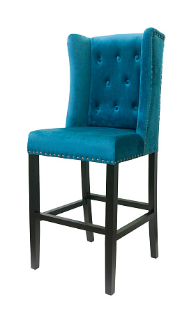 Дизайнерские барные стулья Skipton blue velvet