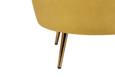 Низкие кресла для дома Дизайнерское кресло ракушка Pearl yellow желтый