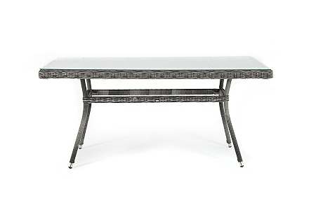 "Латте" плетеный стол из искусственного ротанга 160х90см, цвет графит