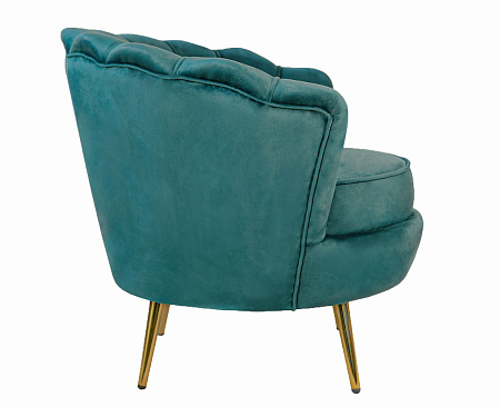 Низкие кресла для дома Дизайнерское кресло ракушка  Pearl marine Сине-зеленый