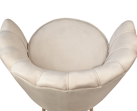 Низкие кресла для дома Дизайнерское кресло ракушка бежевое Pearl beige