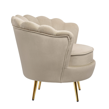 Низкие кресла для дома Дизайнерское кресло ракушка Pearl taupe коричневое