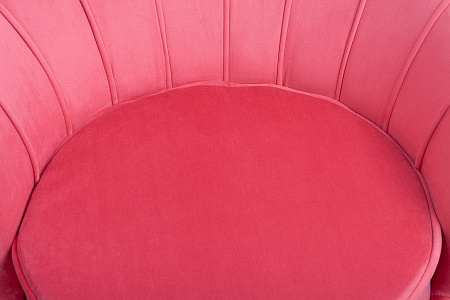Низкие кресла для дома Дизайнерское кресло ракушка Pearl karmin красный