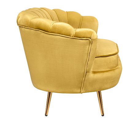 Двухместные диваны Дизайнерский  диван ракушка Pearl double yellow желтый