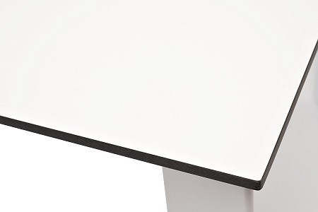 "Венето" обеденный стол из HPL 90х90см, цвет молочный, каркас белый