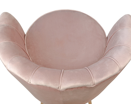 Низкие кресла для дома Дизайнерское кресло ракушка  розовое Pearl pink